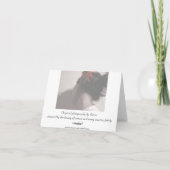 Het denken aan u kaart (Achterkant)