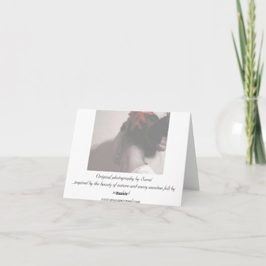 Het denken aan u kaart (Achterkant)