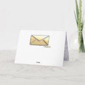 Het denken aan u kaart (Achterkant)