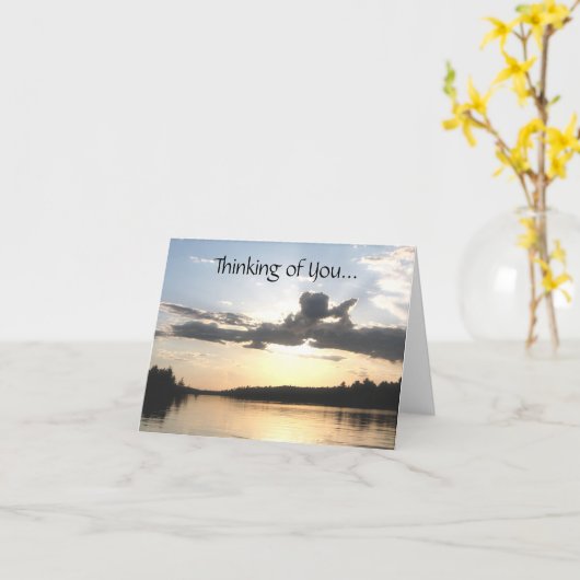 Het denken aan u… kaart (Gele Bloem)