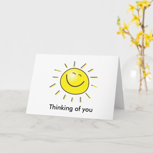 Het denken aan u kaart (Gele Bloem)