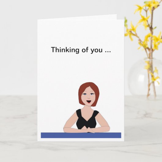 Het denken aan u kaart (Gele Bloem)