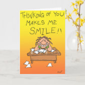 Het denken aan u kaart (Gele Bloem)