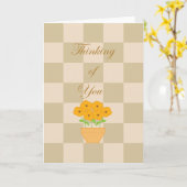 Het denken aan u kaart (Gele Bloem)