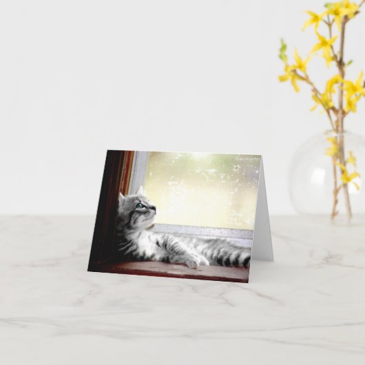 Het denken aan u kaart (Gele Bloem)