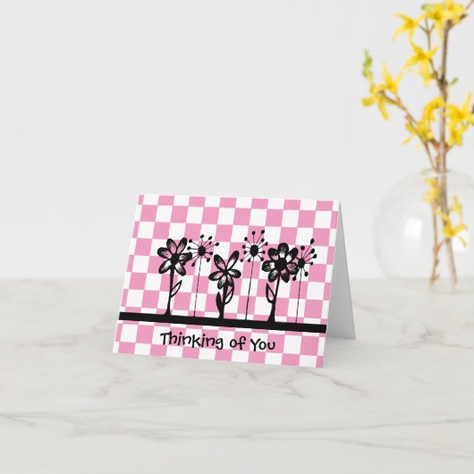 Het denken aan u kaart (Gele Bloem)