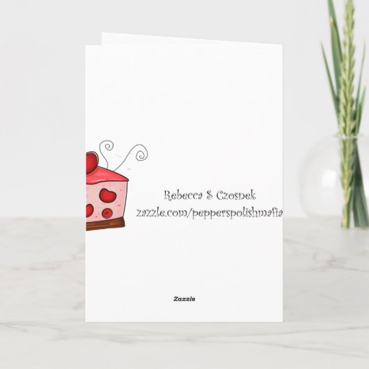 Het denken aan u kaart (Achterkant)