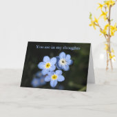 Het denken aan u kaart - Vergeet-mij-nietjes (Gele Bloem)