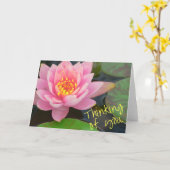 Het denken aan u Kaart - waterlily (Gele Bloem)