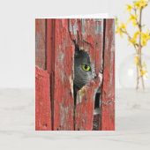 Het denken aan u Kat Kaart (Gele Bloem)