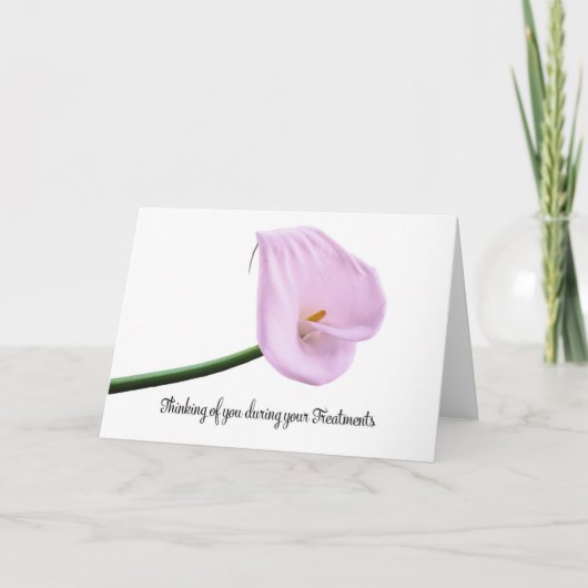 het denken aan u tijdens kankerbehandelingen kaart (Voorkant)