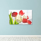 HET DENKEN AAN U TULPEN CANVAS AFDRUK (Insitu (Houten vloer))