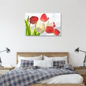 HET DENKEN AAN U TULPEN CANVAS AFDRUK (Insitu (Slaapkamer))