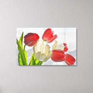 HET DENKEN AAN U TULPEN CANVAS AFDRUK