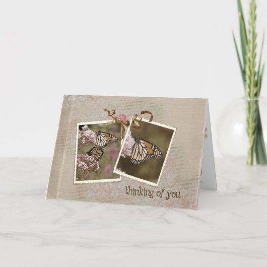 Het denken aan u Vlinders Kaart (Voorkant)