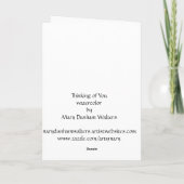 Het denken aan u waterverf door Mary Dunham Kaart (Achterkant)