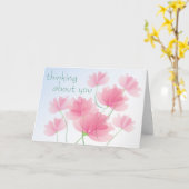 Het denken aan u - Wenskaart Kaart (Gele Bloem)