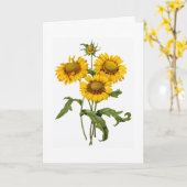 Het denken aan u Wenskaart Kaart (Gele Bloem)