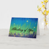 Het denken aan u Wenskaart Kaart (Gele Bloem)