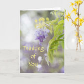 Het denken aan u Wenskaart Kaart (Gele Bloem)