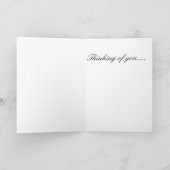 Het denken aan u Wenskaart, Mooie Orchidee Kaart (Binnen)