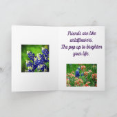 Het denken aan u wildflower wenskaart kaart (Binnen)