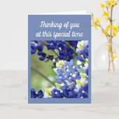 Het denken aan u wildflower wenskaart kaart (Gele Bloem)