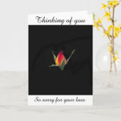Het denken aan u zo droevig voor uw verlies nam kaart (Gele Bloem)