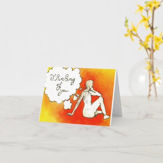 'Het denken aan You Kaart (Gele Bloem)