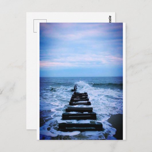 Het denken bij het Strand Briefkaart (Voorkant / Achterkant)