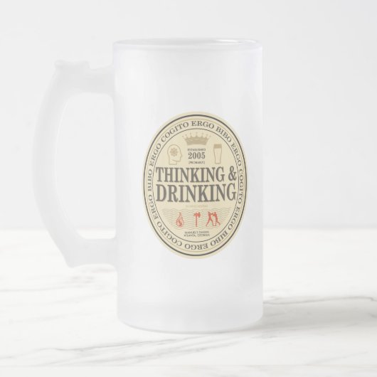 Het denken en het Drink de Mok van het Glaswoud (Links)