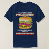 Het denken over de hamburger Lover T-shirt (Design voorkant)