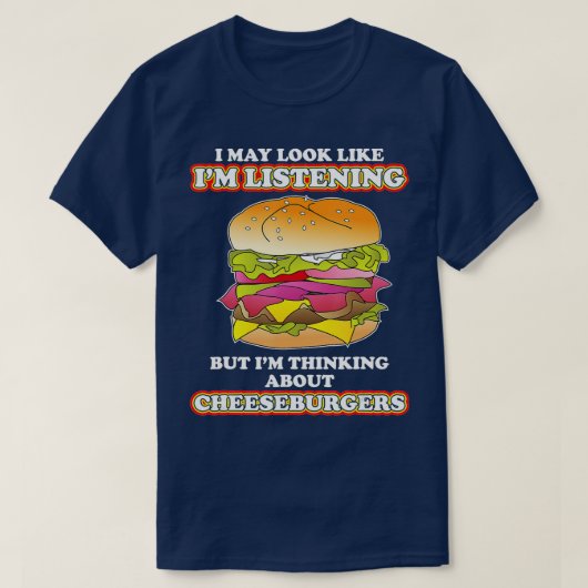 Het denken over de hamburger Lover T-shirt (Design voorkant)