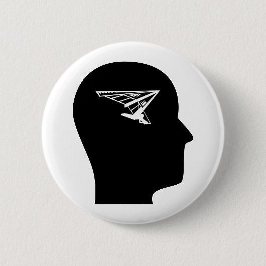 Het denken over Hang Gliding Ronde Button 5,7 Cm (Voorkant)