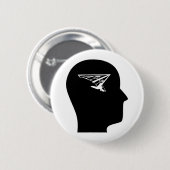 Het denken over Hang Gliding Ronde Button 5,7 Cm (Voorkant /achterkant)