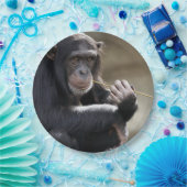 Het denken over het Monkeying rond Papieren Bordje (Feest)