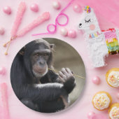 Het denken over het Monkeying rond Papieren Bordje (Feest)