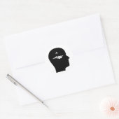 Het denken over Skydiving Ronde Sticker (Envelop)
