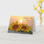 Het denken over u en het Missen van u de Kaart van (Gele Bloem)