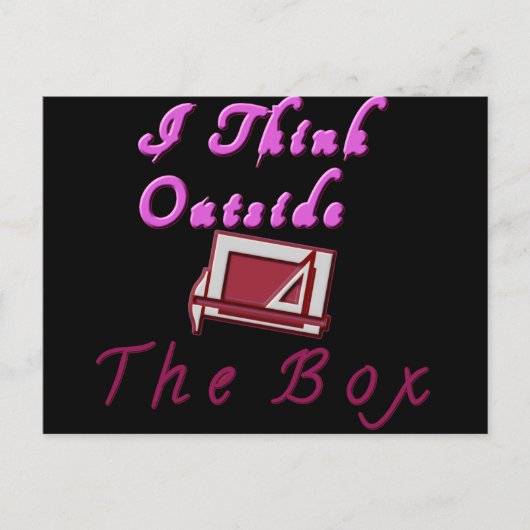 Het denken uit de doos past Product aan Briefkaart (Voorkant)