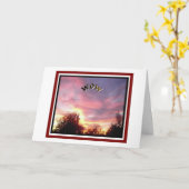 Het Denken van de Foto van de zonsondergang aan u Kaart (Gele Bloem)