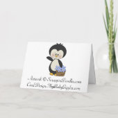 Het Denken van de Glimlachen van de pinguïn aan u Kaart (Achterkant)