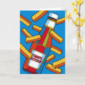 Het Denken van de Ketchup van het pop-art aan u Kaart (Gele Bloem)