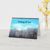 Het Denken van de Scène van de winter aan u Kaart (Gele Bloem)