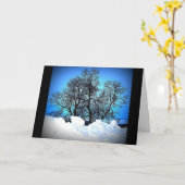 Het Denken van de Scène van de winter aan u Kaart (Gele Bloem)