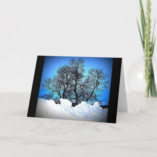 Het Denken van de Scène van de winter aan u Kaart (Voorkant)