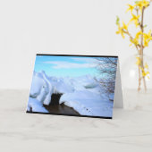 Het Denken van de Scène van de Winter van Kaart (Gele Bloem)