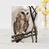 Het Denken van de uil aan u Kaart (Gele Bloem)