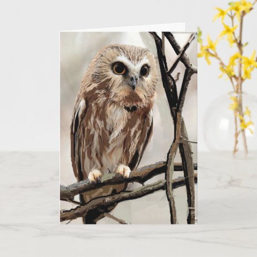 Het Denken van de uil aan u Kaart (Gele Bloem)