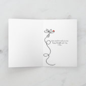 Het denken van de vriend aan u madeliefje met kaart (Binnen)